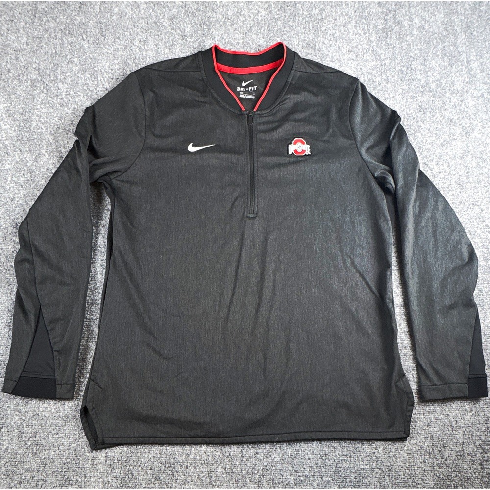 Nike Dri-FIT Ohio State Buckeyes Sideline Fleece Half-Zip Pullover - Men's Large